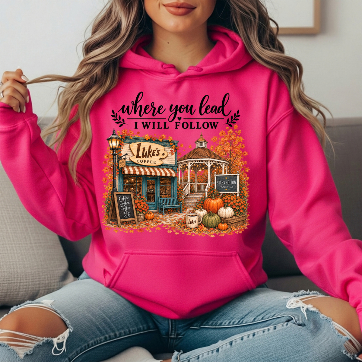 Where You Lead, I Will Follow Premium Hoodie Sweatshirt