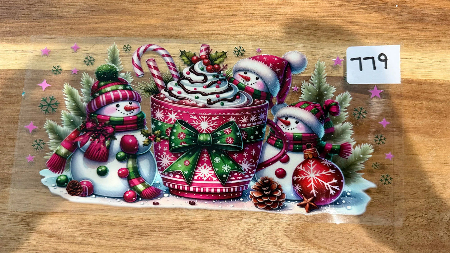 #779 Hot Cocoa Snowmen K's Krafty Barn