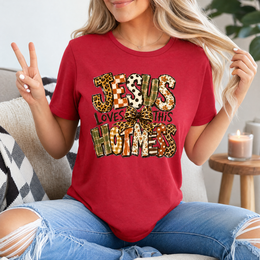 Jesus Loves This Hot Mess Christian Graphic Tee