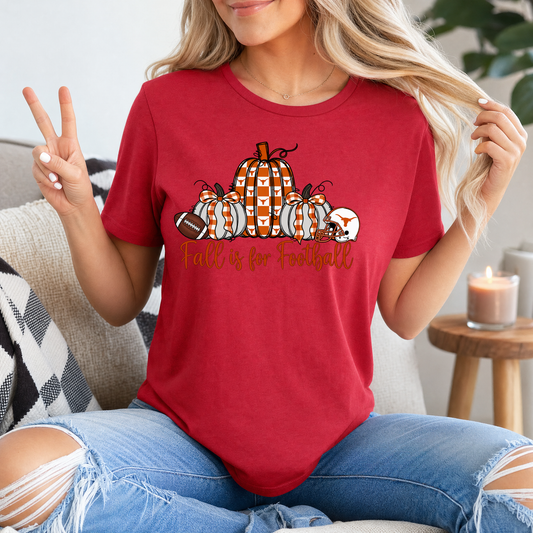 Fall Is For Football - Texas Premium Graphic Tee