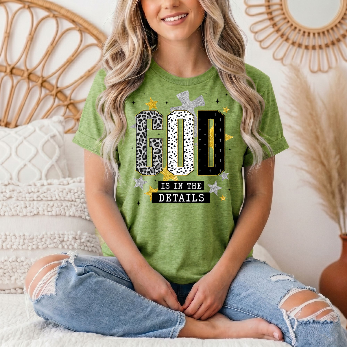 God Is in the Details Christian Graphic Tee