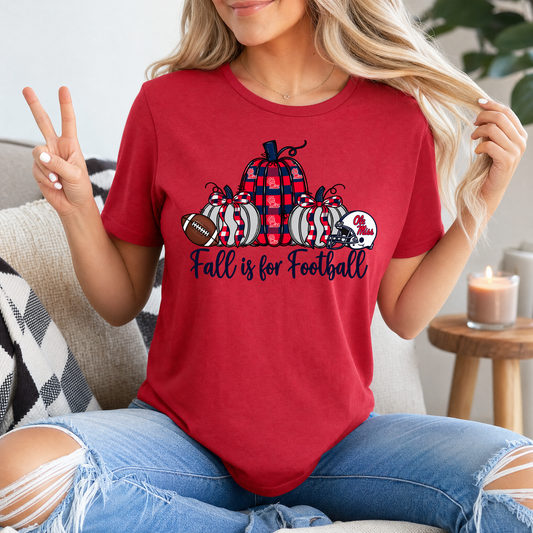 Fall Is For Football - Mississippi Premium Graphic Tee