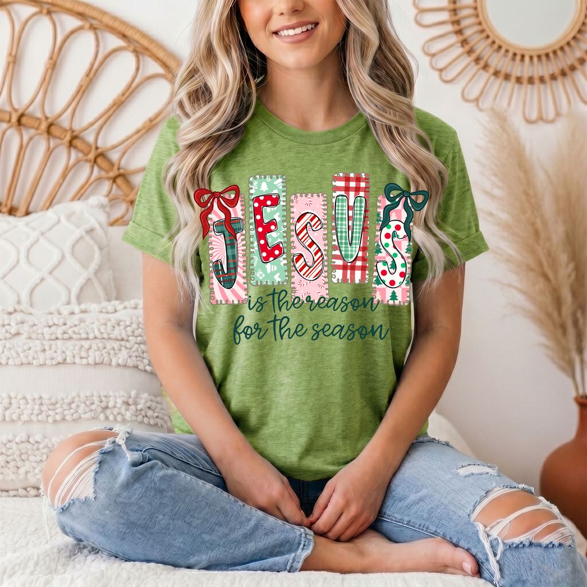Jesus Is the Reason for the Season Christmas Graphic Tee