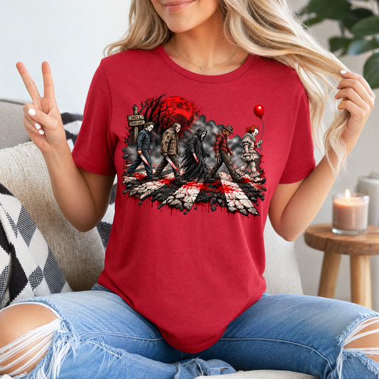 Halloween Horror Slashers Crosswalk Graphic Tee