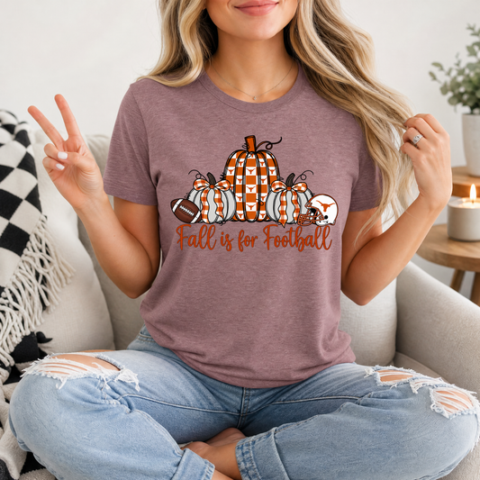 Fall Is For Football - Texas Premium Graphic Tee