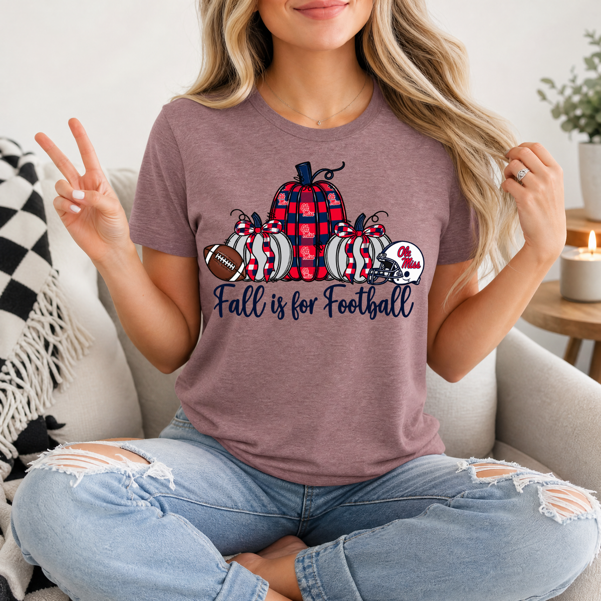 Fall Is For Football - Mississippi Premium Graphic Tee