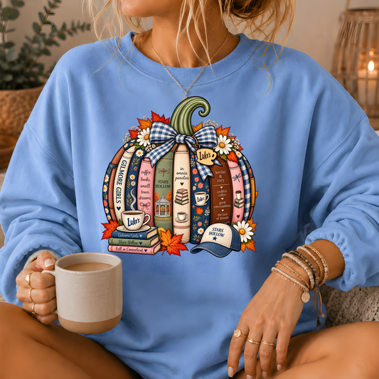 Gilmore Girls Inspired Bookish Pumpkin Crewneck Sweatshirt