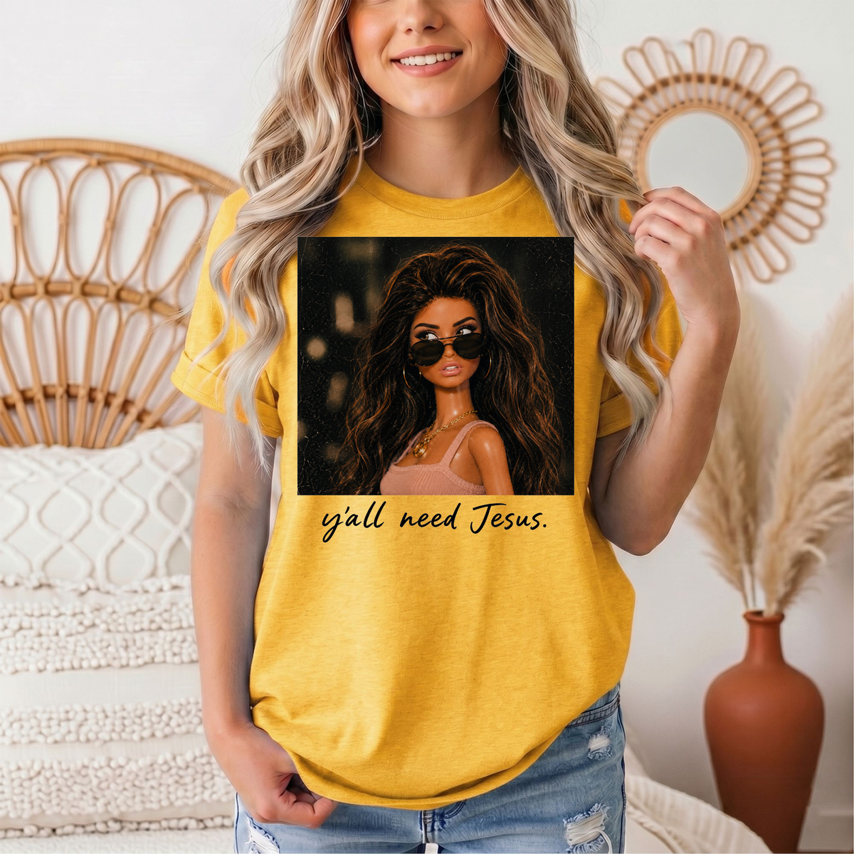 Y'all Need Jesus Doll Graphic Tee