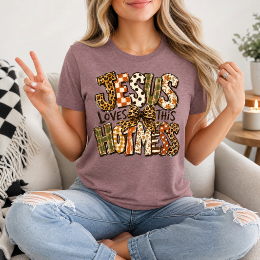 Jesus Loves This Hot Mess Christian Graphic Tee