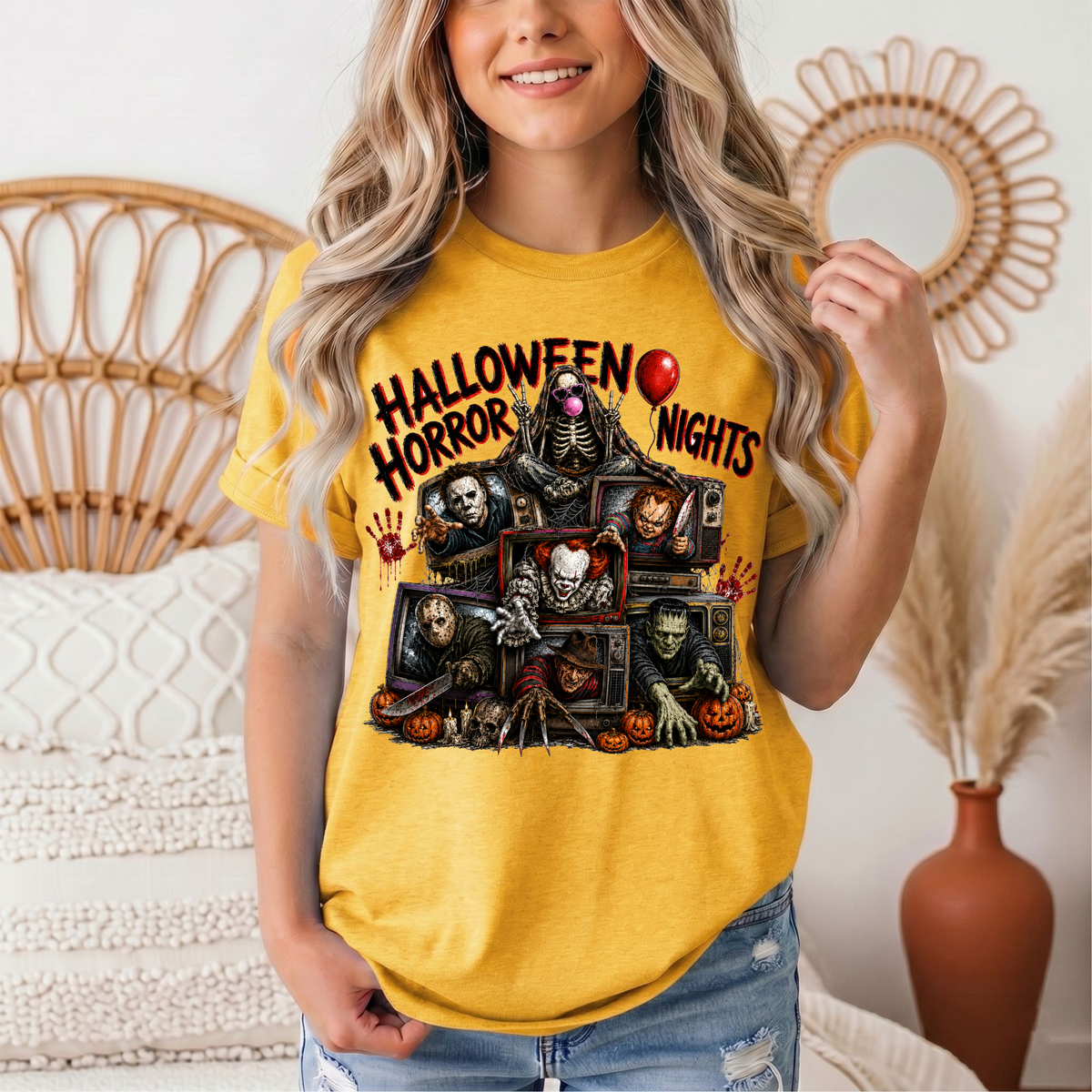 Halloween Horror Nights Vintage TV Graphic Tee