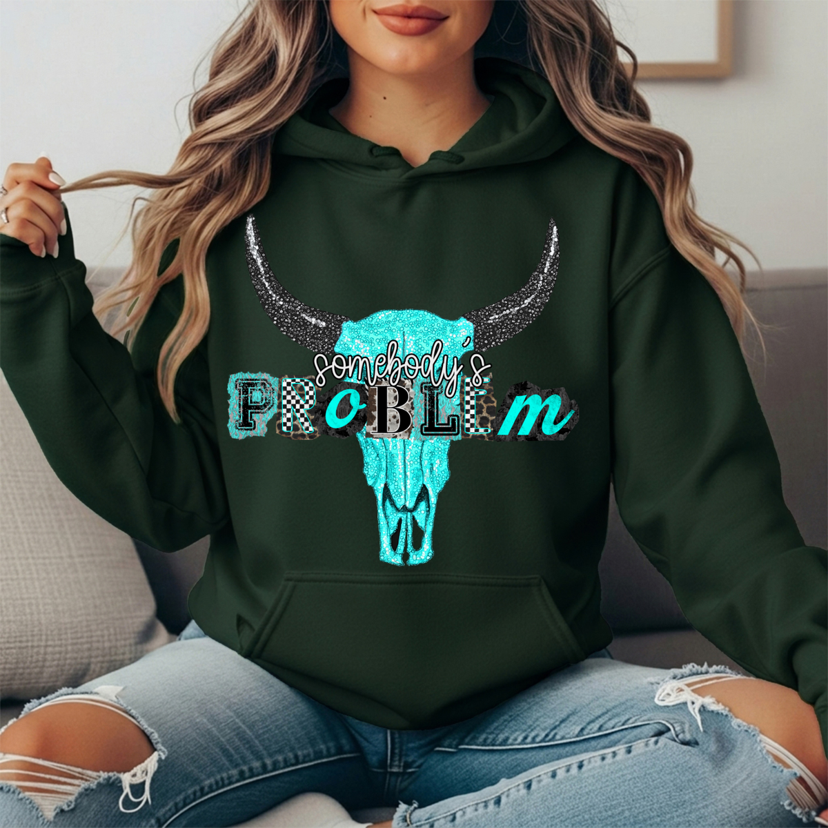 Somebody's Problem Longhorn Premium Hoodie Sweatshirt