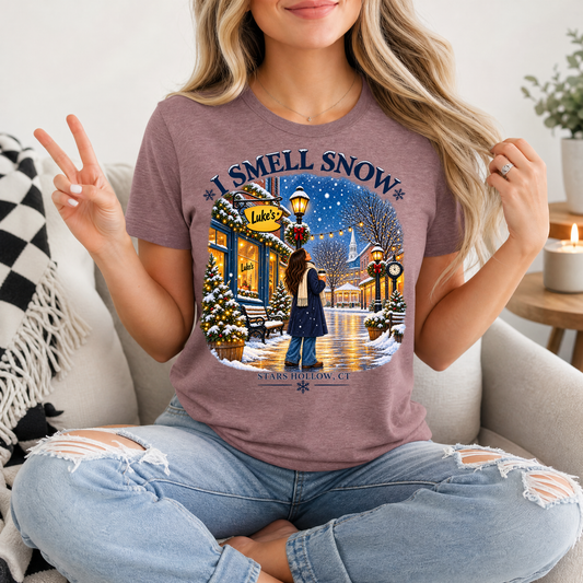 I Smell Snow Stars Hollow Winter Graphic Tee