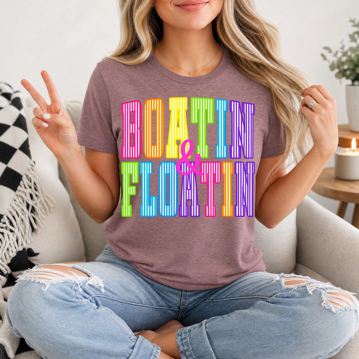 Boatin & Floatin Premium Graphic Tee