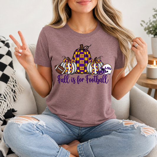 Fall Is For Football - Louisiana Premium Graphic Tee
