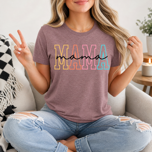 Neon Mama Outline & Script Graphic Tee