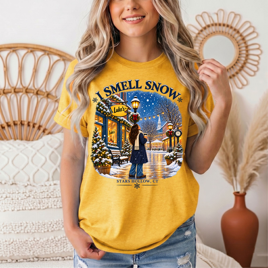I Smell Snow Graphic Tee – Stars Hollow Winter Scene