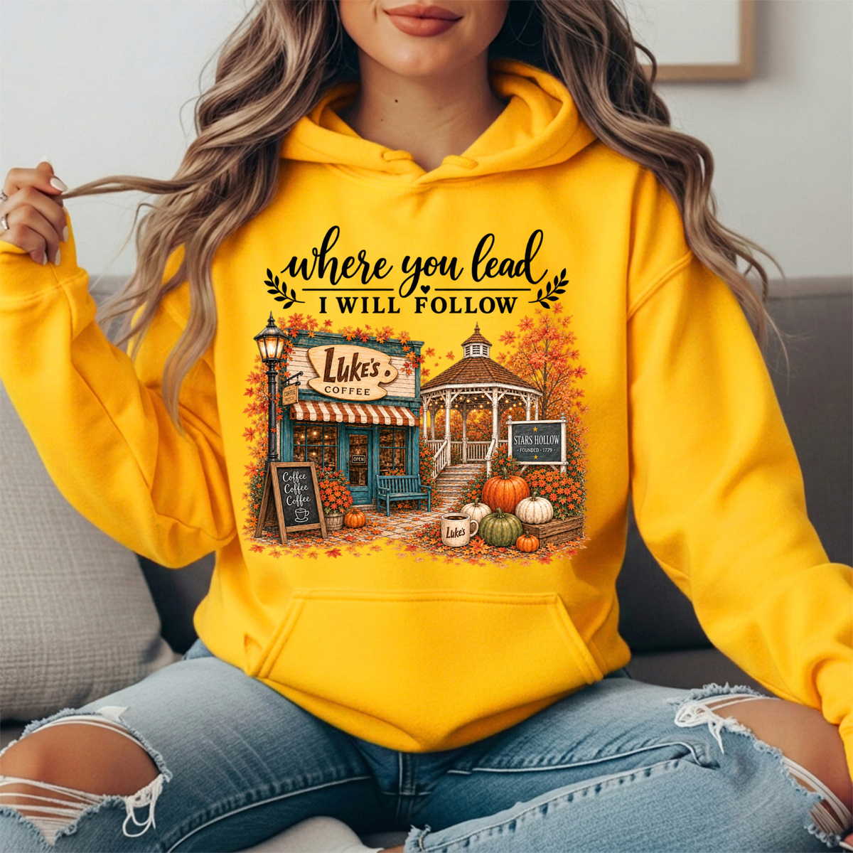 Where You Lead, I Will Follow Premium Hoodie Sweatshirt