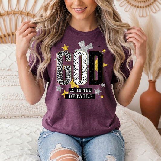 God Is in the Details Christian Graphic Tee