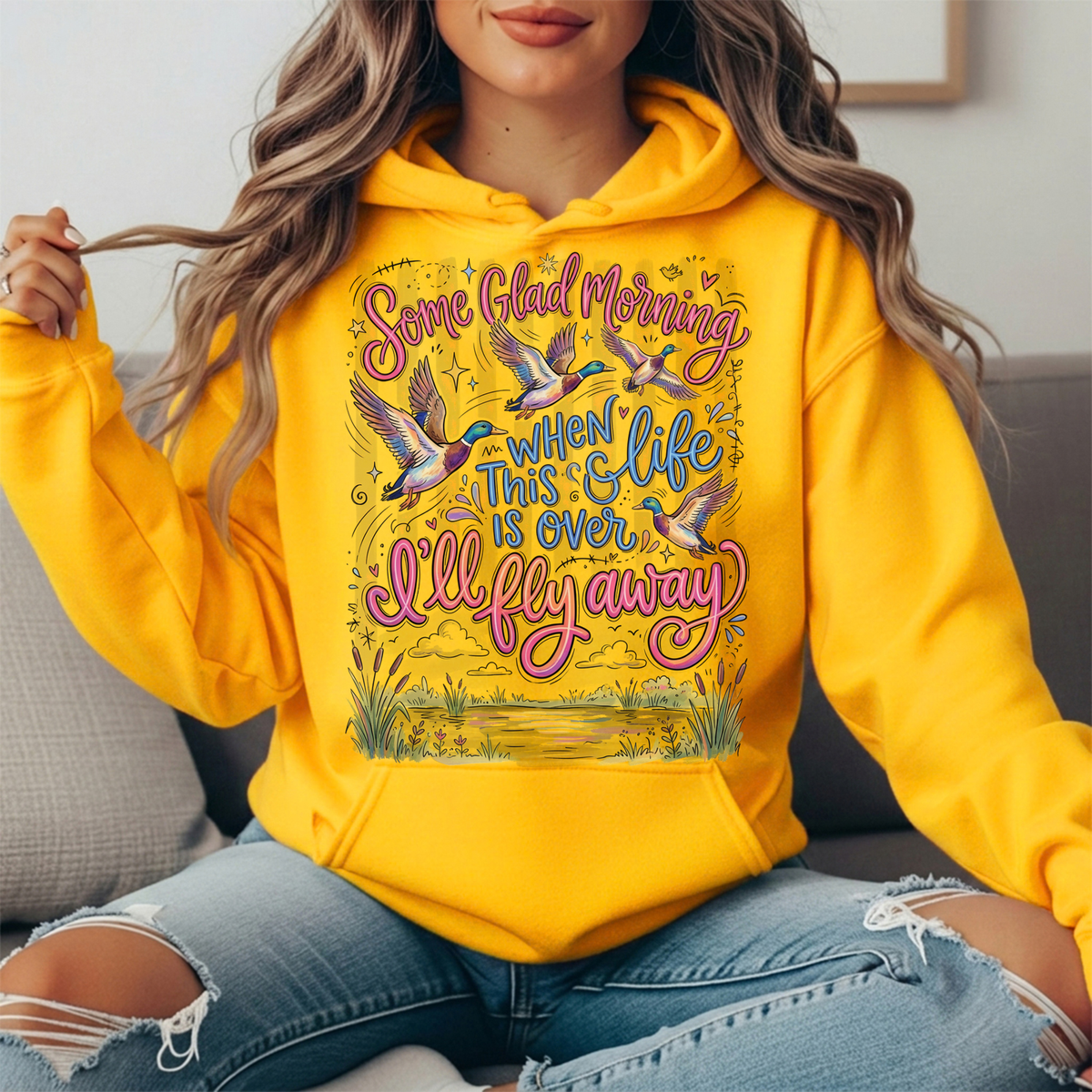 I'll Fly Away Duck Graphic Hoodie