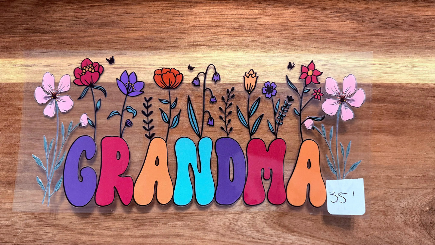 #351 Grandma with flowers K's Krafty Barn