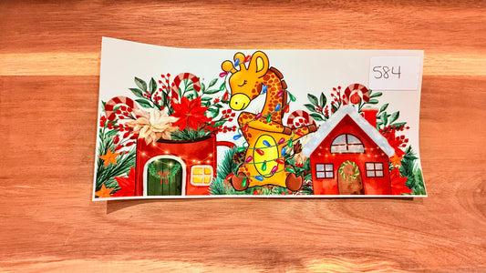#584 Giraffe Christmas