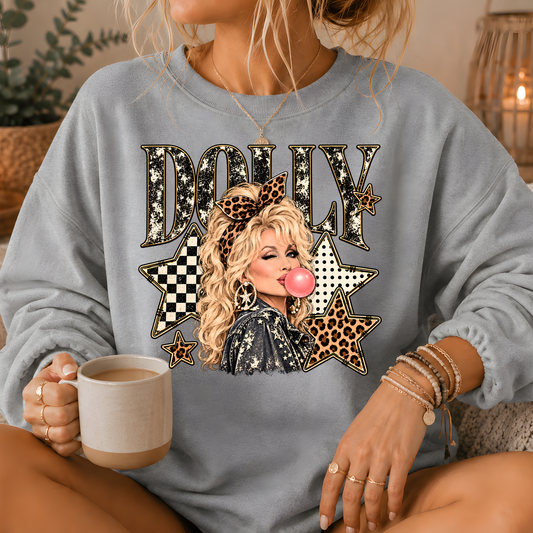 Dolly Bubblegum & Stars Crewneck Sweatshirt