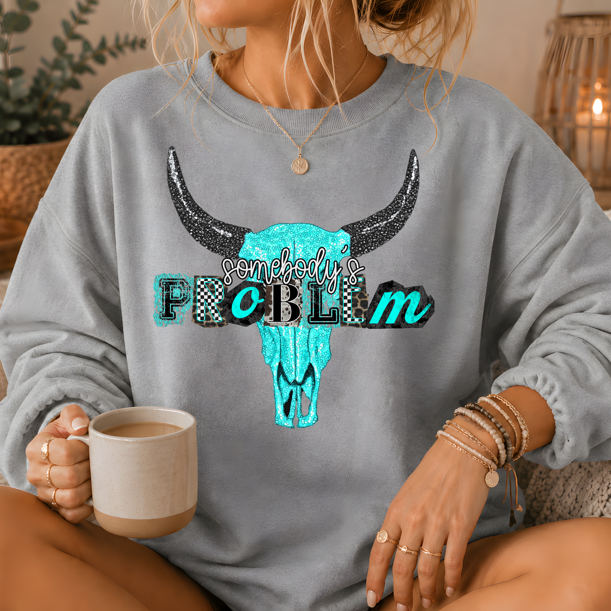 Somebody's Problem Longhorn Crewneck Sweatshirt