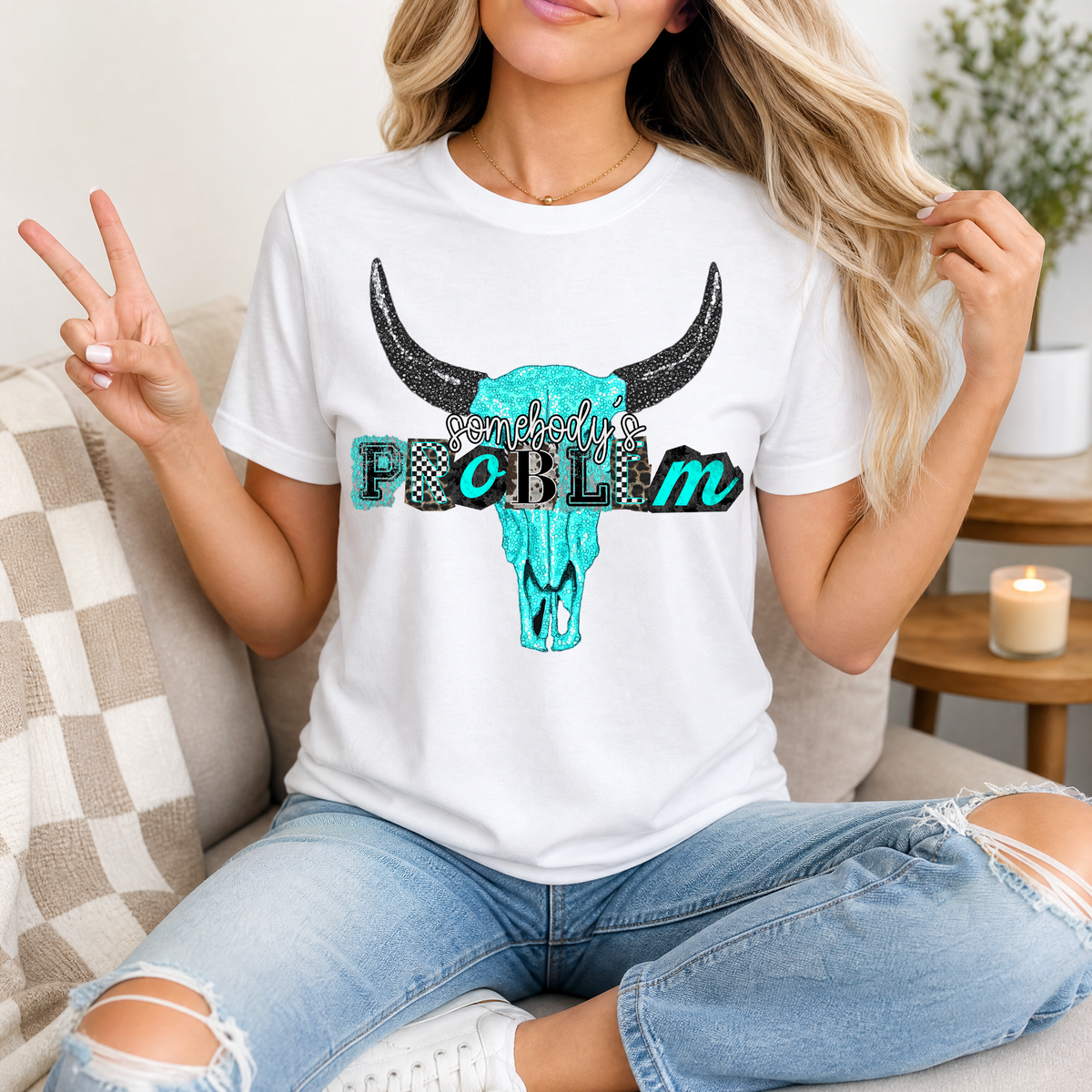 Somebody's Problem Longhorn Premium Graphic Tee