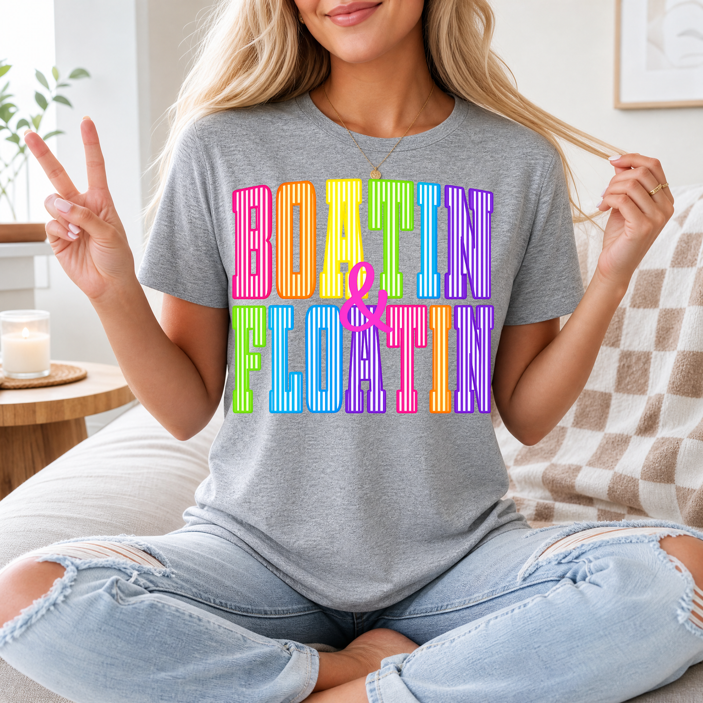 Boatin & Floatin Premium Graphic Tee