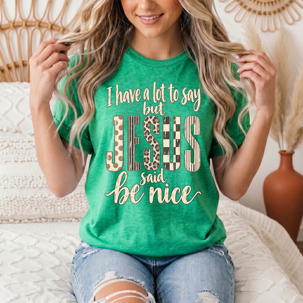 I Have a Lot to Say, but Jesus Says No Christian Graphic Tee