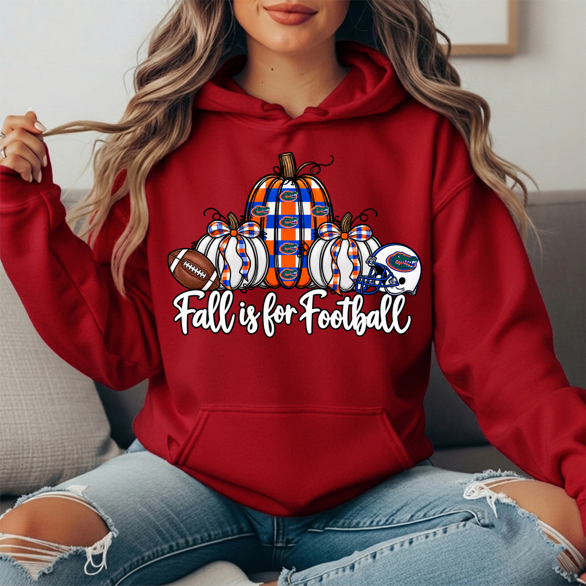 Florida Gators Fall Is for Football Pumpkin Graphic Hoodie