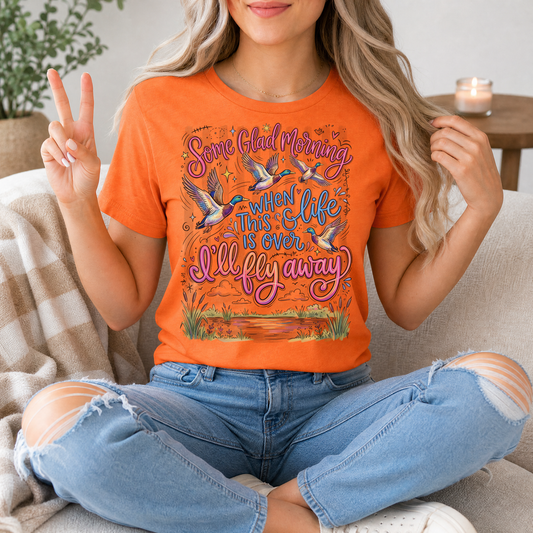 I'll Fly Away Flying Ducks Christian Graphic Tee