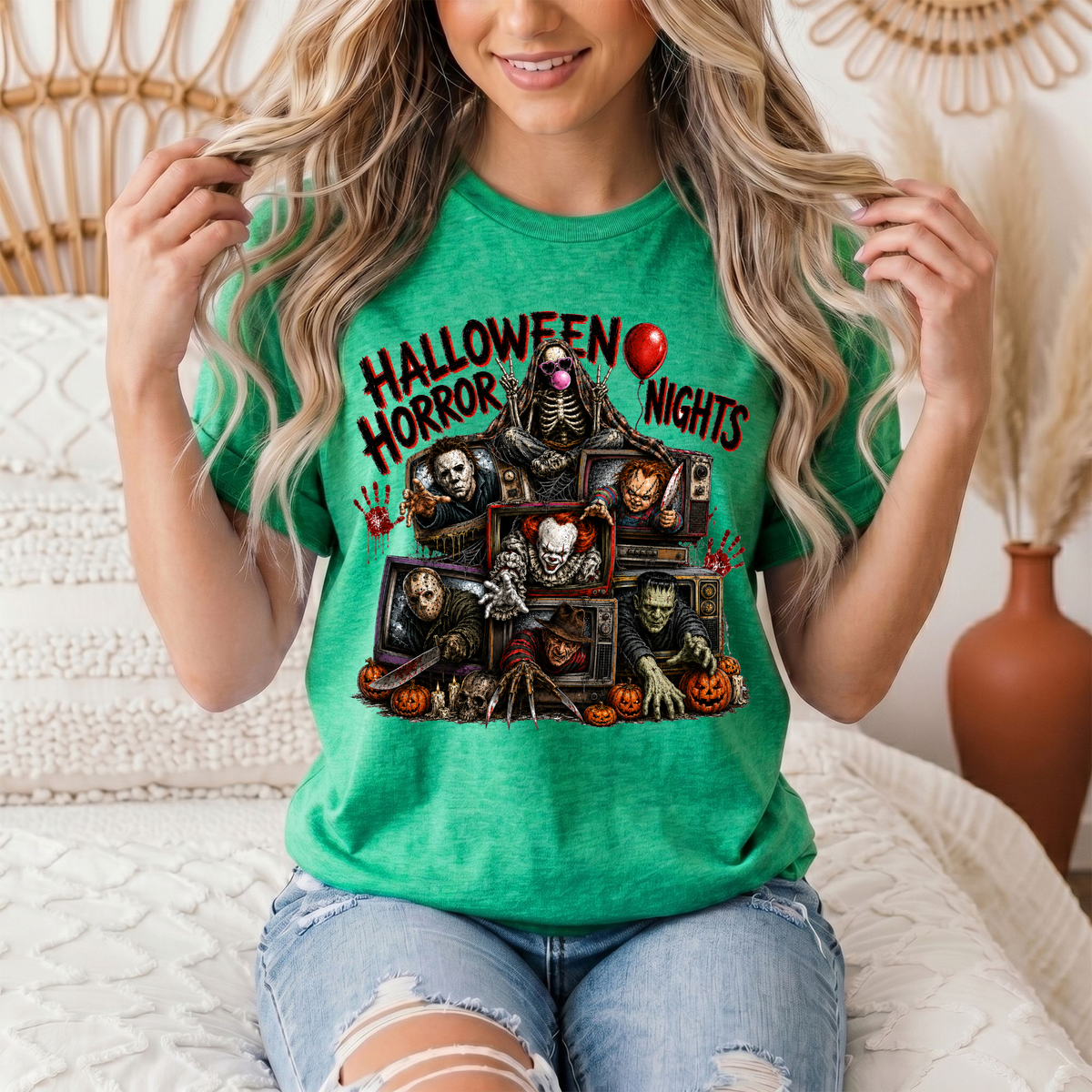 Halloween Horror Nights Vintage TV Graphic Tee