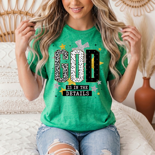 God Is in the Details Christian Graphic Tee