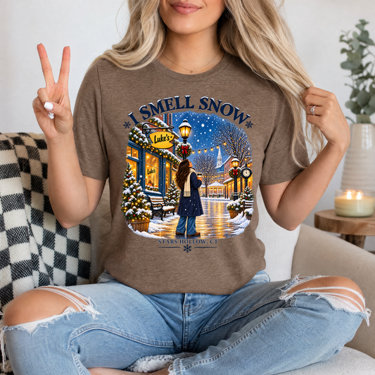 I Smell Snow Stars Hollow Winter Graphic Tee