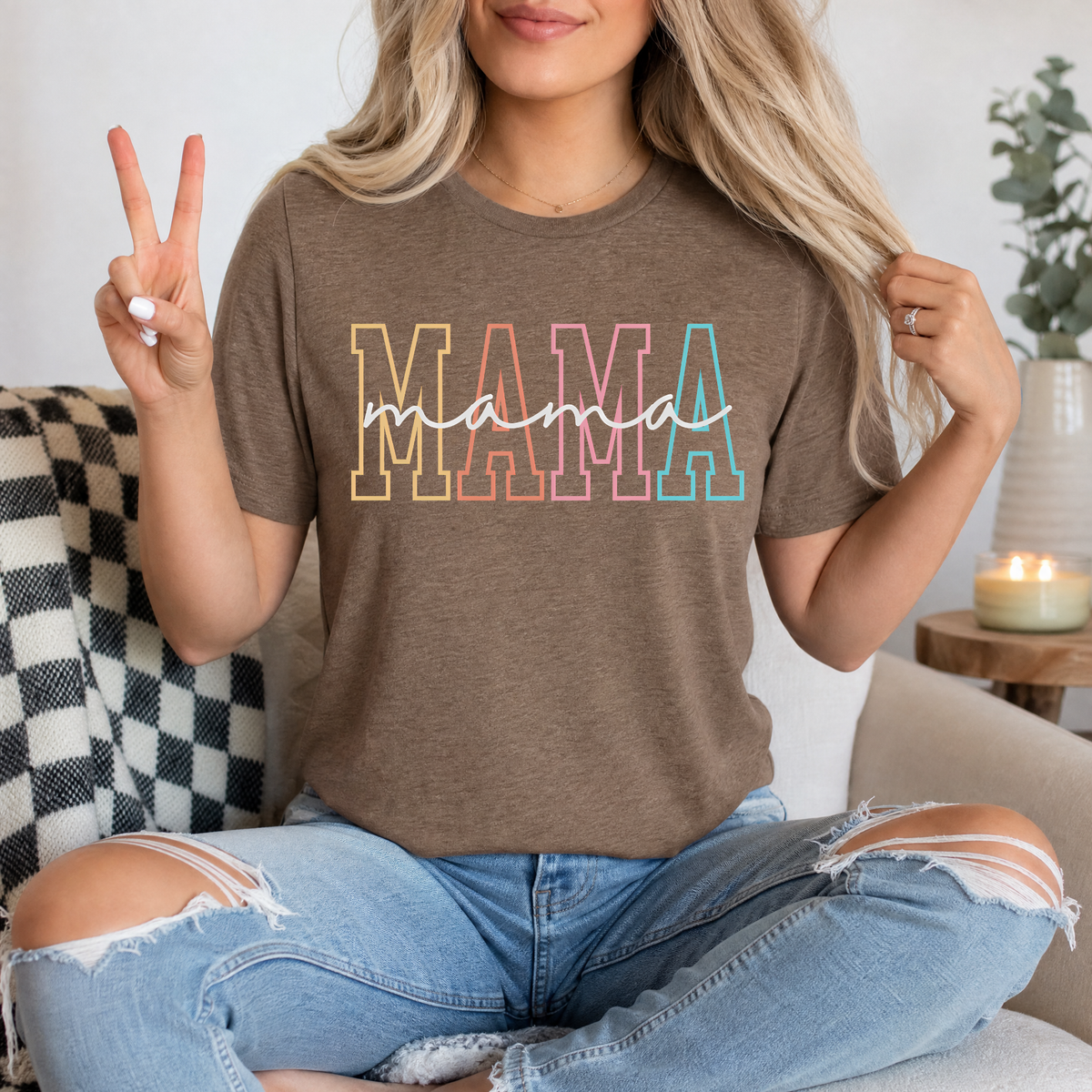 Neon Mama Outline & Script Graphic Tee