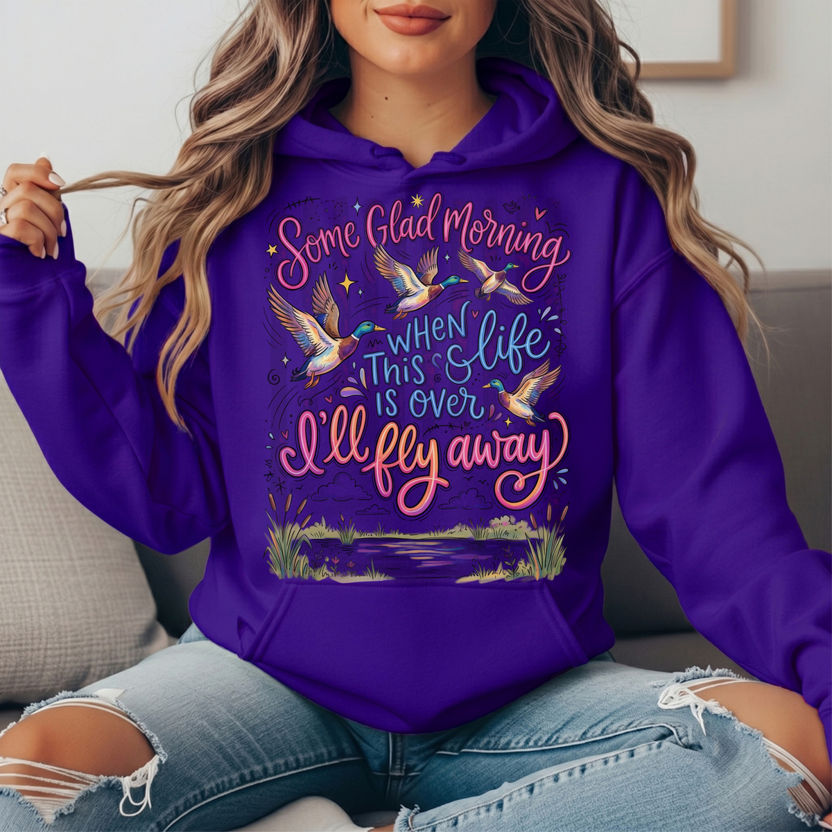 I'll Fly Away Duck Graphic Hoodie