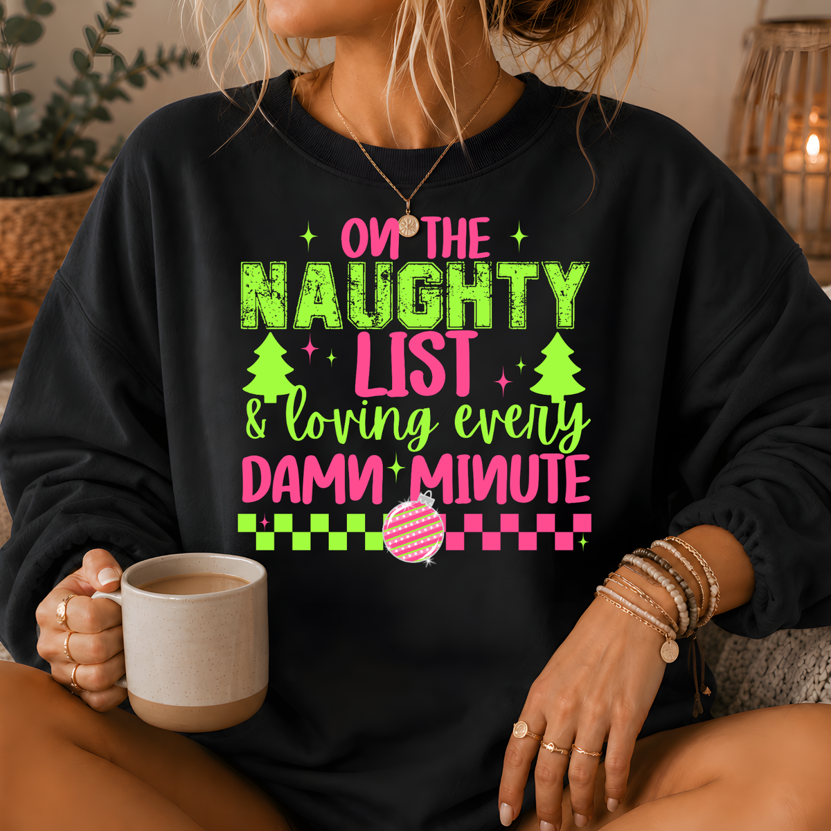 Naughty List Premium Crewneck Sweatshirt