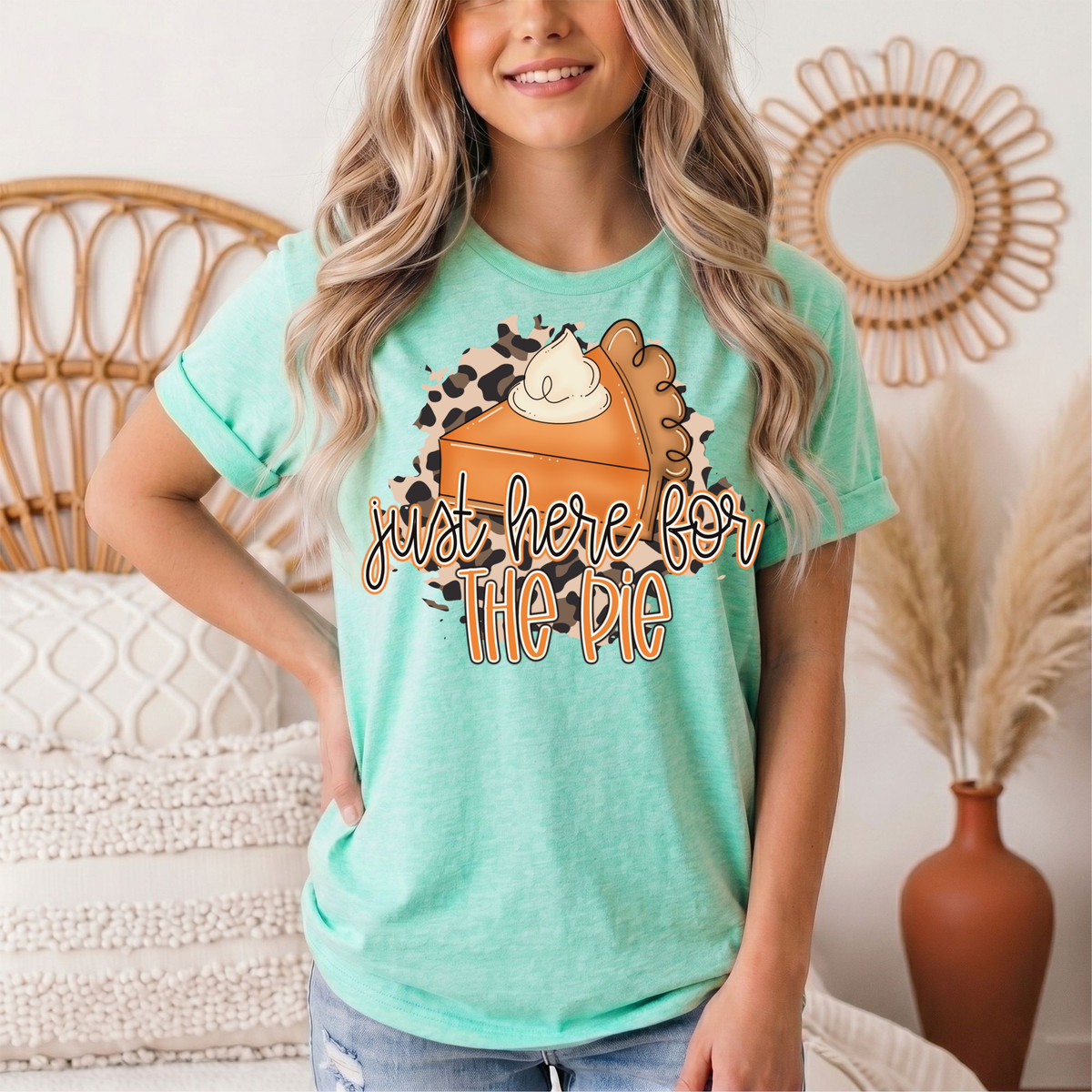 Just Here for the Pie Pumpkin Pie Graphic Tee