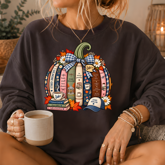 Gilmore Girls Inspired Bookish Pumpkin Crewneck Sweatshirt