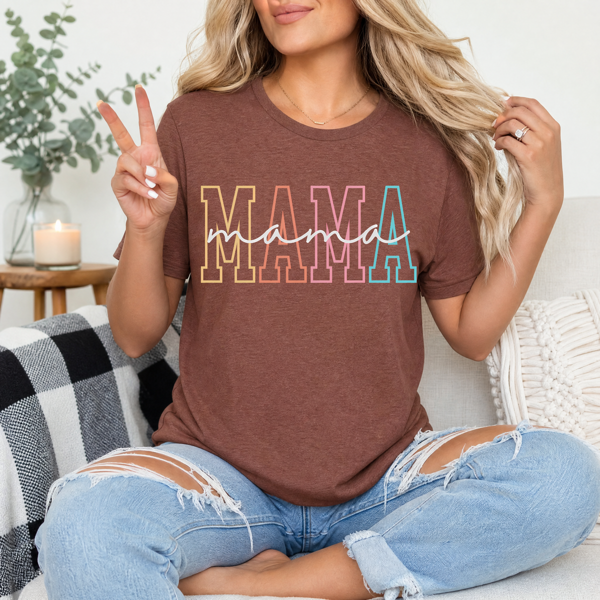 Neon Mama Outline & Script Graphic Tee
