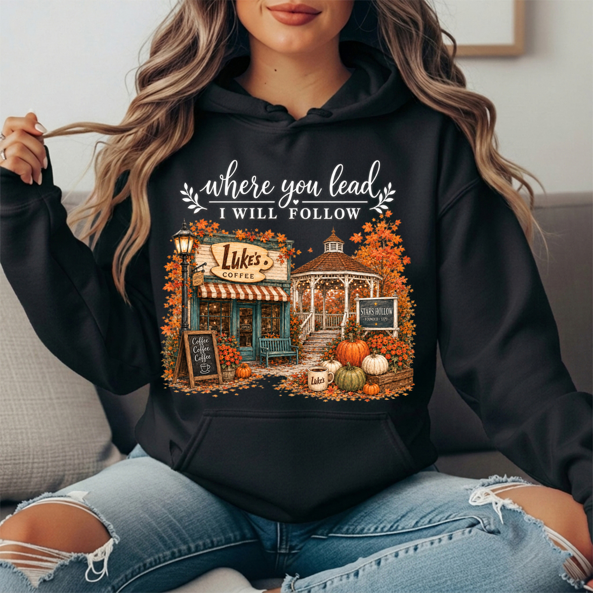Where You Lead, I Will Follow Premium Hoodie Sweatshirt