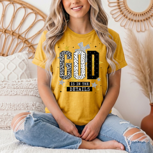 God Is in the Details Christian Graphic Tee
