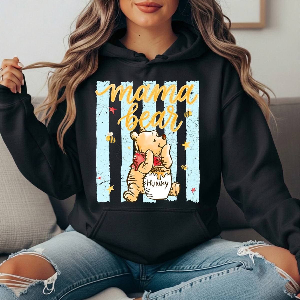 Mama Bear Honey Pot Graphic Hoodie