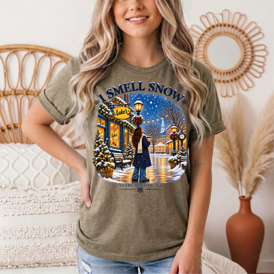 I Smell Snow Graphic Tee – Stars Hollow Winter Scene