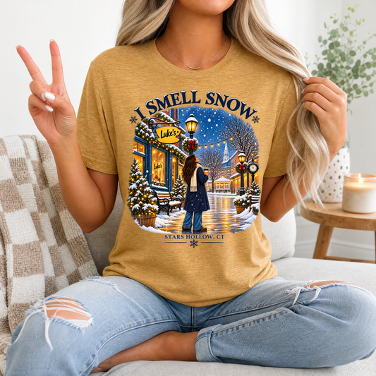 I Smell Snow Stars Hollow Winter Graphic Tee