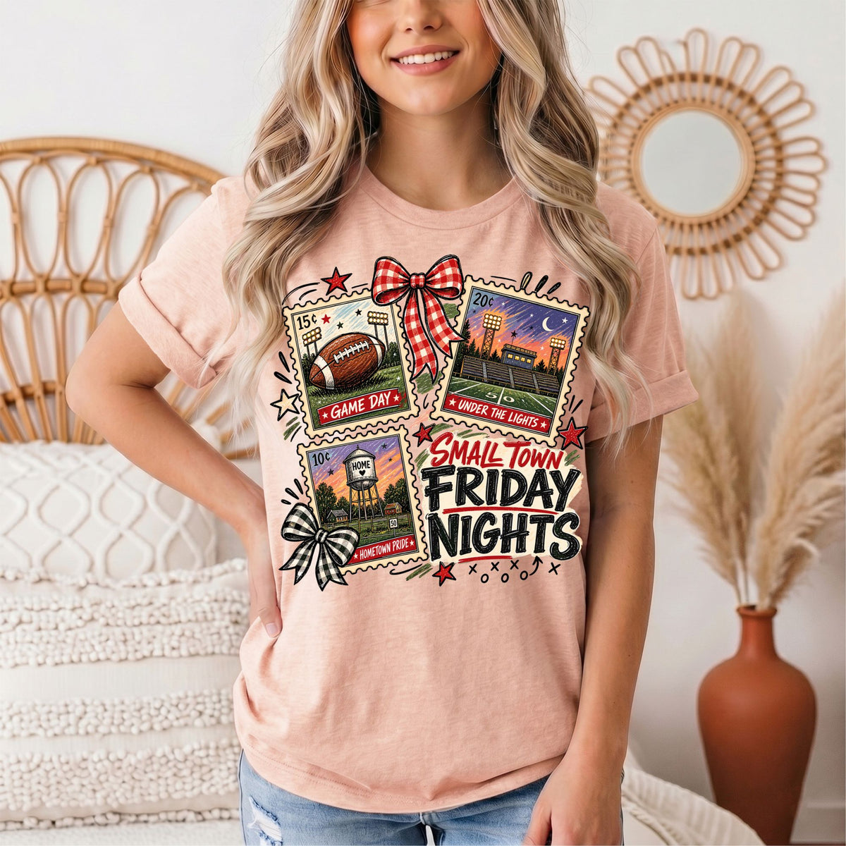 Small Town Friday Nights Football Graphic Tee
