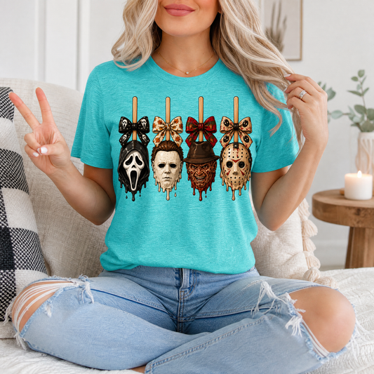 Horror on Sticks Halloween Bow Graphic Tee