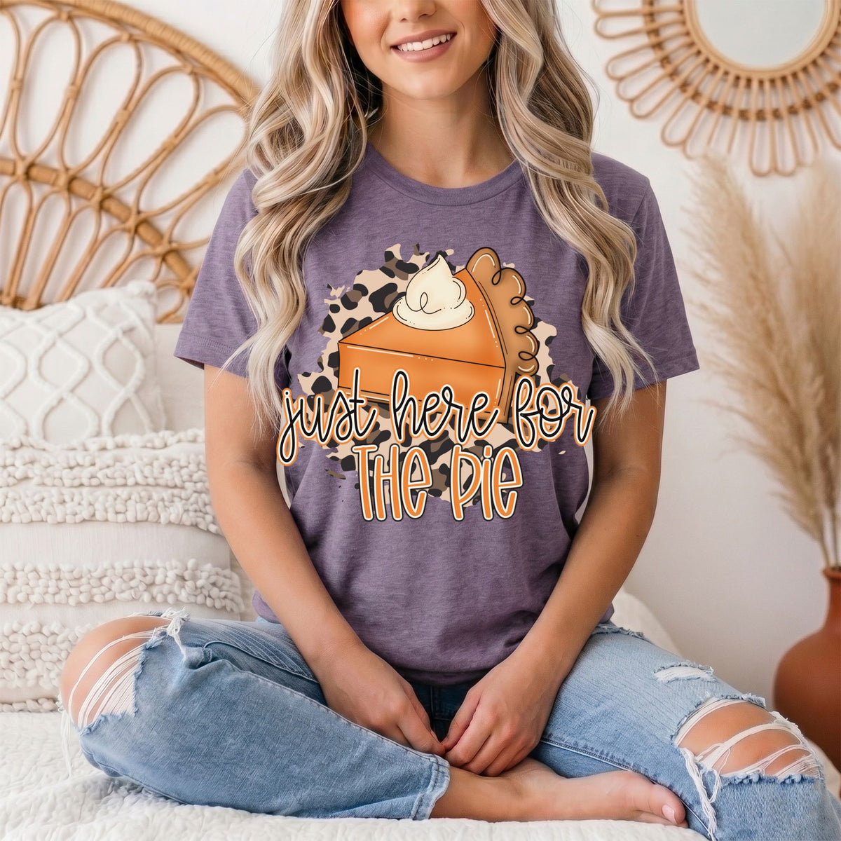 Just Here for the Pie Thanksgiving Graphic Tee