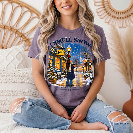 I Smell Snow Graphic Tee – Stars Hollow Winter Scene